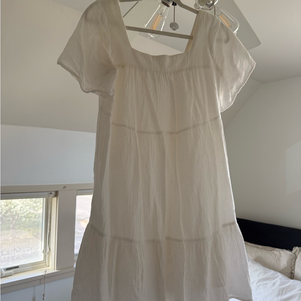 Rails :: White Square Neck Dress (S)